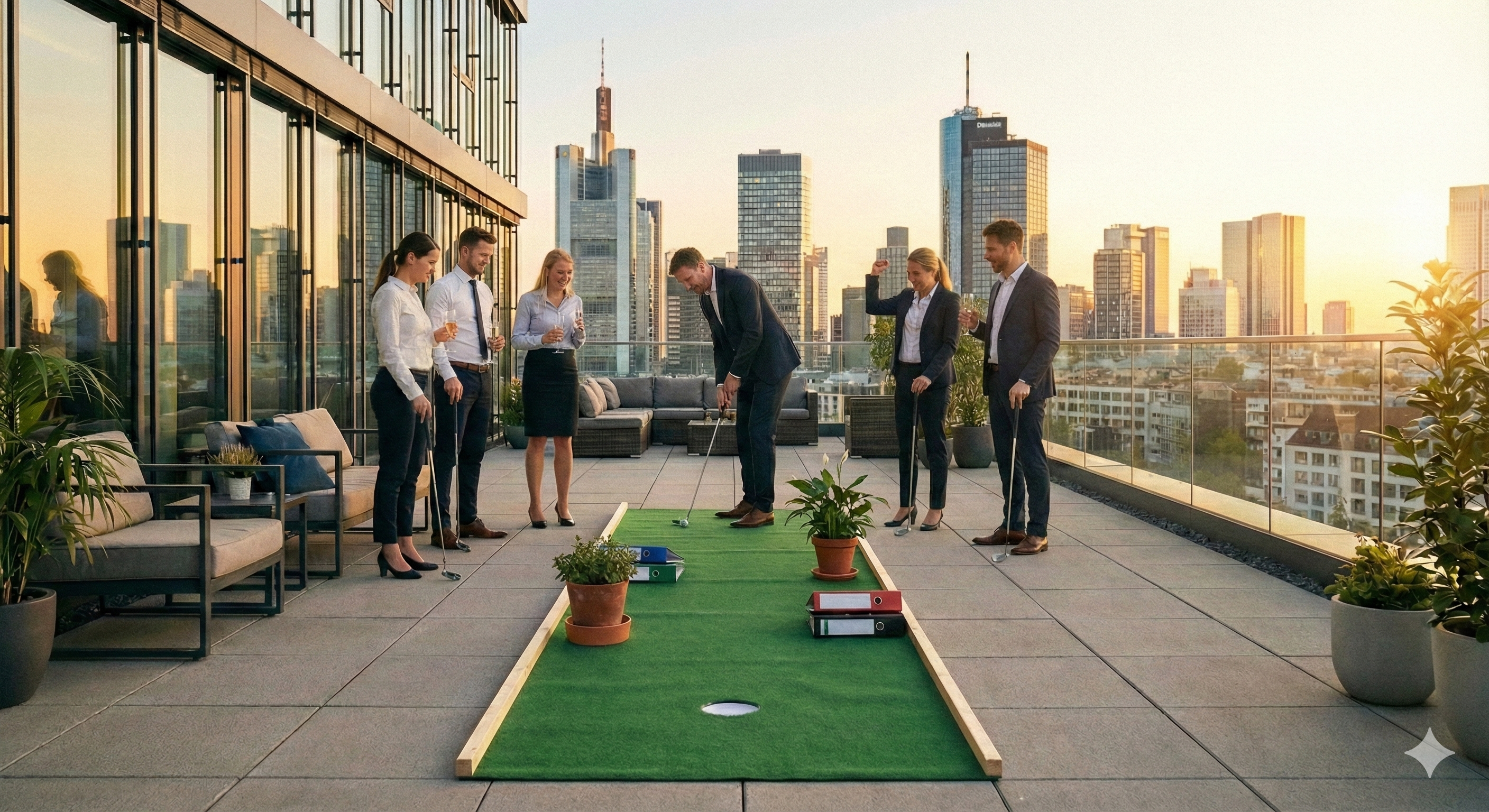 Office Golf: creative courses during the team event